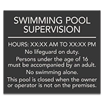 Front Desk Pool Supervision Sign - NJ Compliant