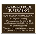 Front Desk Pool Supervision Sign - NJ Compliant