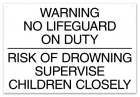 Georgia No Lifeguard On Duty Sign