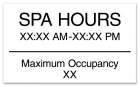 Georgia Spa Hours and Occupancy Sign