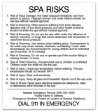Georgia Spa Risks Sign