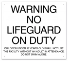 Idaho No Lifeguard Warning Sign