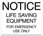 Illinois Life Saving Equipment Sign