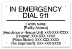 In Emergency Dial 911 Sign