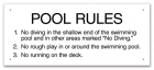 Iowa Pool Rules Sign