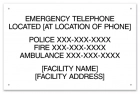 ISPSC Pool Emergency Phone Sign