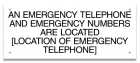 Kentucky Emergency Phone Location Sign