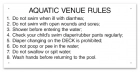 MAHC Bathhouse Sign for Pool Hygiene Facilities