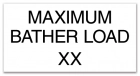 MAHC Maximum Bather Load Sign