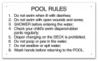 MAHC Pool Hygiene Rules Sign