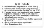 MAHC Spa Rules Sign