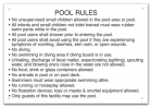 Maine Pool Rules Sign