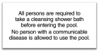 Massachusetts Pool Rules Health Sign