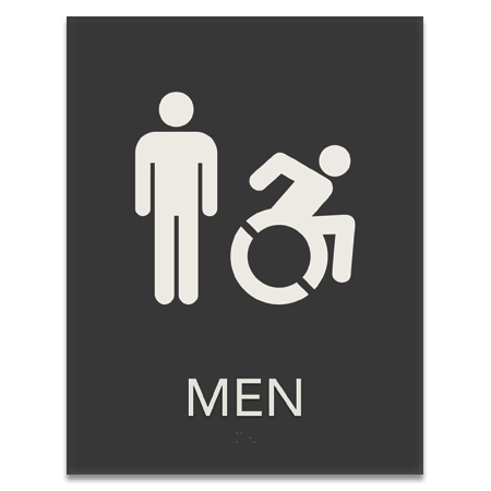 Men Sign w/Male & Dynamic ISA Symbols