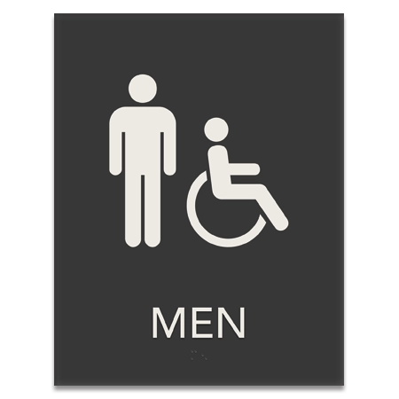 Men Sign w/Male & ISA Symbols