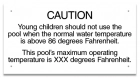 Michigan Pool Temperature Caution Sign