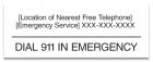 Minnesota Emergency 911 Pool Sign
