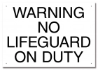 Missouri No Lifeguard Sign