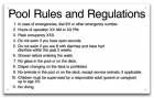 Montgomery County, Alabama Pool Rules and Regulations Sign