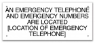 Nevada Emergency Phone Location Sign