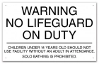 Nevada No Lifeguard Sign