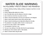 Nevada Water Slide Rules Sign