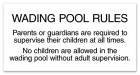 New Jersey Wading Pool Rules Sign