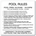 New York City Pool Rules Sign