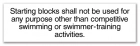 New York City Starting/Diving Blocks Pool Sign