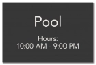 Pool Hours Sign