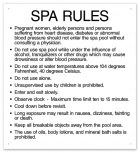 Prince Williams & Virginia Beach Spa Rules Sign