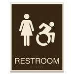 Restroom Sign w/Female & Dynamic ISA Symbols