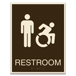 Restroom Sign w/Male & Dynamic ISA Symbols