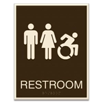 Restroom Sign w/Unisex & Dynamic ISA Symbols