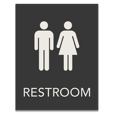 Restroom Sign w/Unisex Symbol