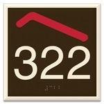 Room Number Sign - Square