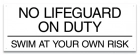 South Carolina No Lifeguard On Duty Sign