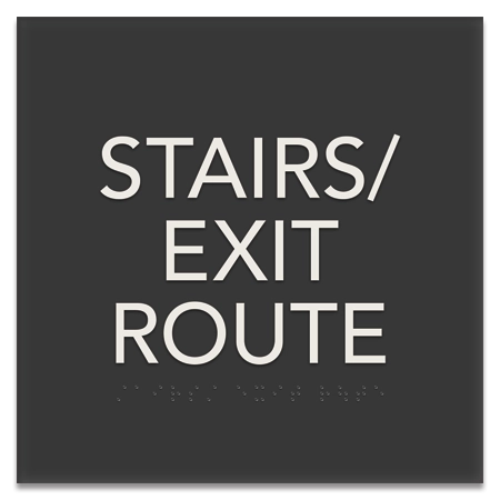 Stairs/Exit Route Egress Sign - CA Compliant