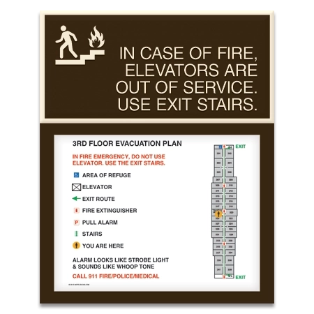 Standard Elevator Evacuation Plans - CA Compliant