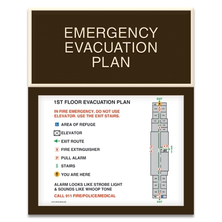 Standard Entrance Evacuation Plans - CA Compliant