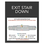 Standard Stairway Evacuation Plans - CA Compliant
