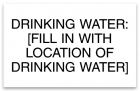 Texas Drinking Water Location Sign