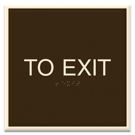 "To Exit" Egress Sign - CA Compliant