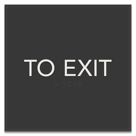 To Exit Egress Sign - CA Compliant