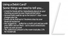 "Using a Debit Card?" Easel Sign