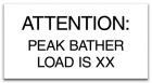 Utah Peak Bather Load Pool Sign