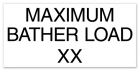 Virginia Maximum Bather Load Sign