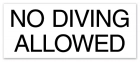 Virginia No Diving Sign