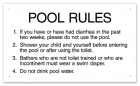 Virginia Pool Rules Sign