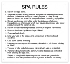 Virginia Spa Rules Sign